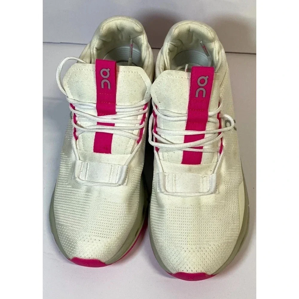 On Cloudnova 26.98495 Women's Sneakers 7M White Carnation Athletic Running Shoe